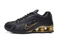 nike shox r4 hommes original rival black gold